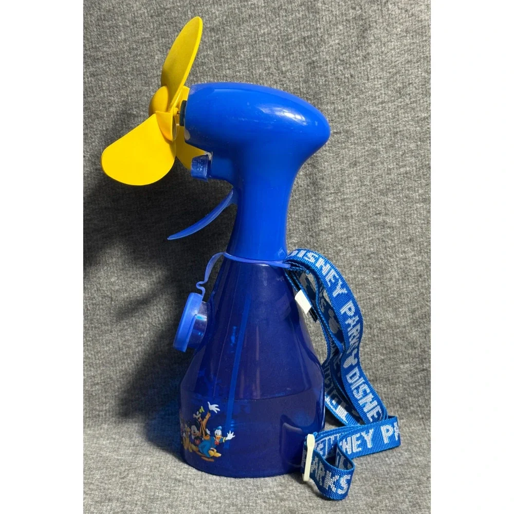 Disney Parks Mickey Mouse Misting Fan Cooling Water Spray Bottle With Lanyard